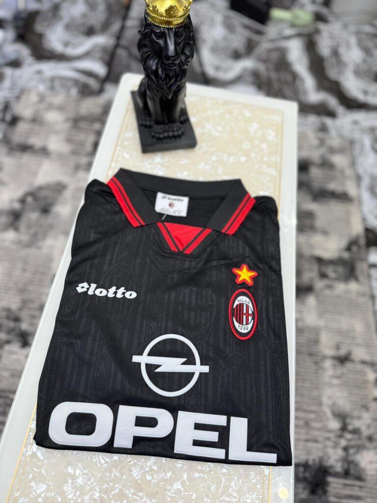 1997-1998 AC MILAN LOTTO OPEL RETRO - VINTAGE JERSEY - BuyJersey.ng